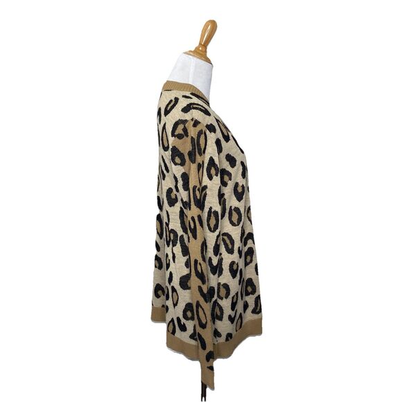 APT. 9 Leopard Print  Long Sleeve Open Front Cozy Cardigan Size Large Womens - Picture 4 of 7